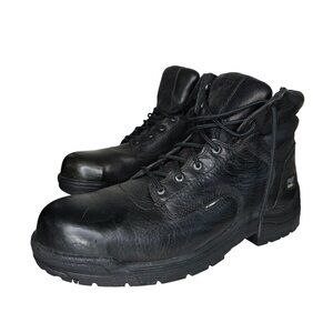 Timberland PRO Series Mens Black Leather Safety Work Boots Oil & Slip Resistant